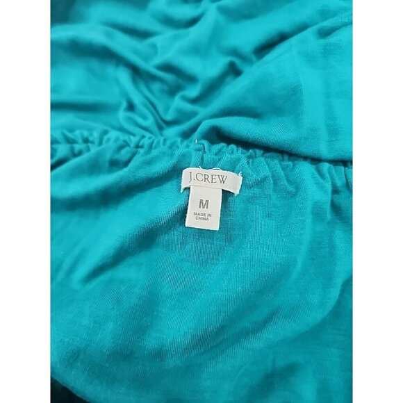 J. Crew Dress Maxi Green Color One Shoulder Pockets Women's Medium - Picture 7 of 9